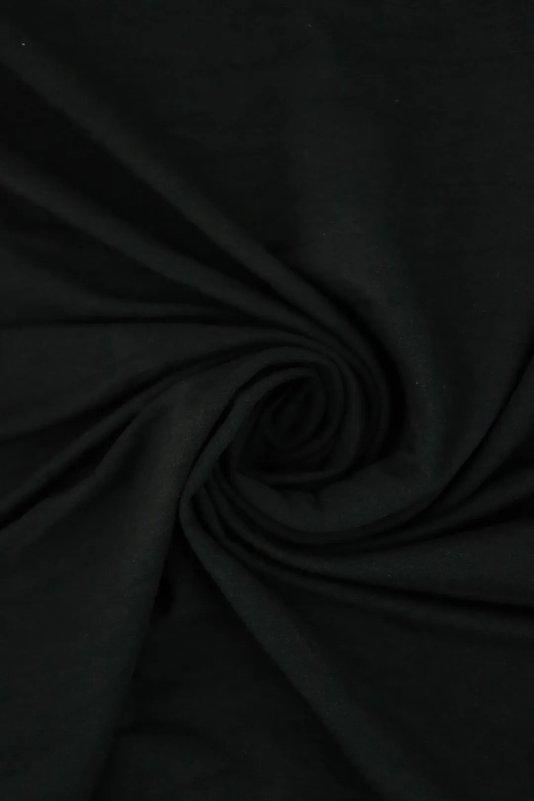 1YD PRECUT; Black Organic Cotton Bamboo Spandex French Terry