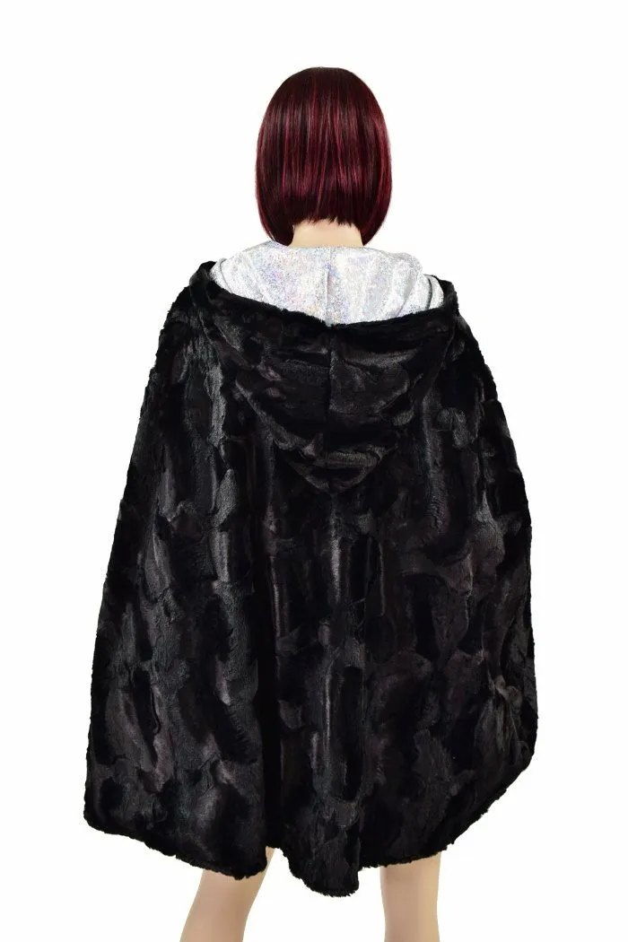 35" Short Hooded Minky Cape