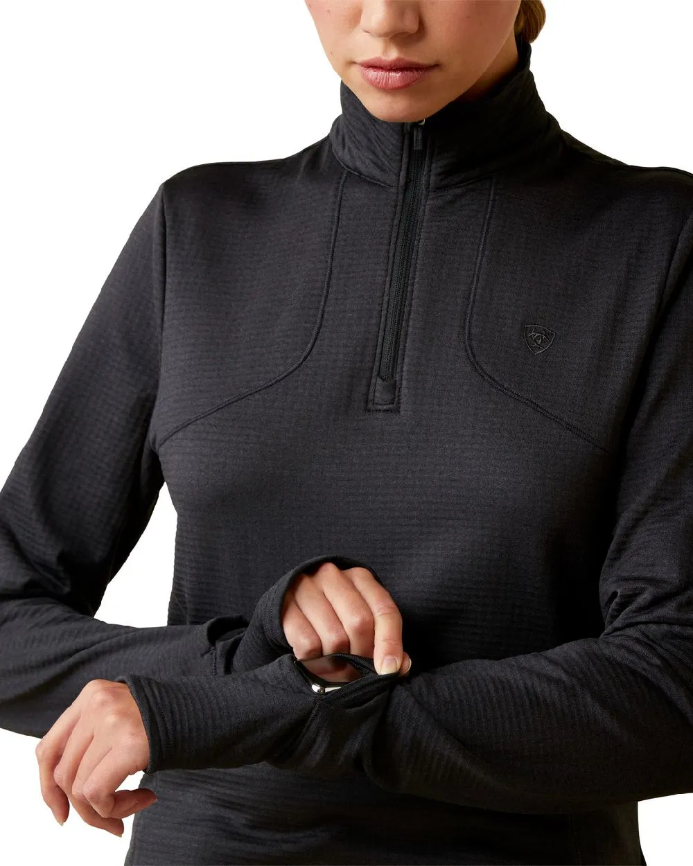 Ariat Womens Gridwork 1/4 Zip Base Layer