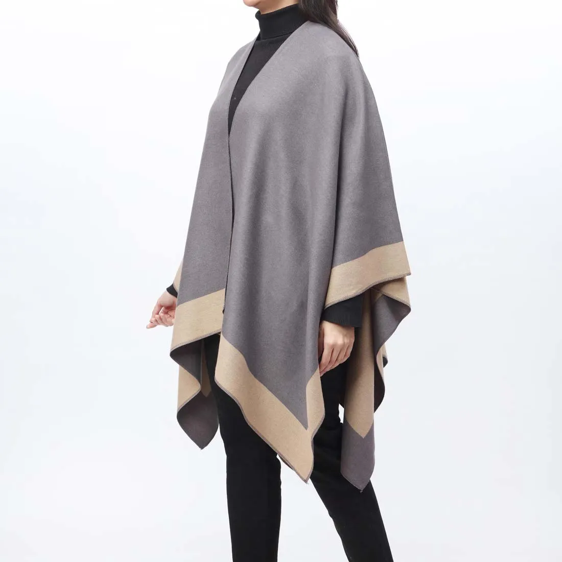 Beige Cape Shawl PW9806