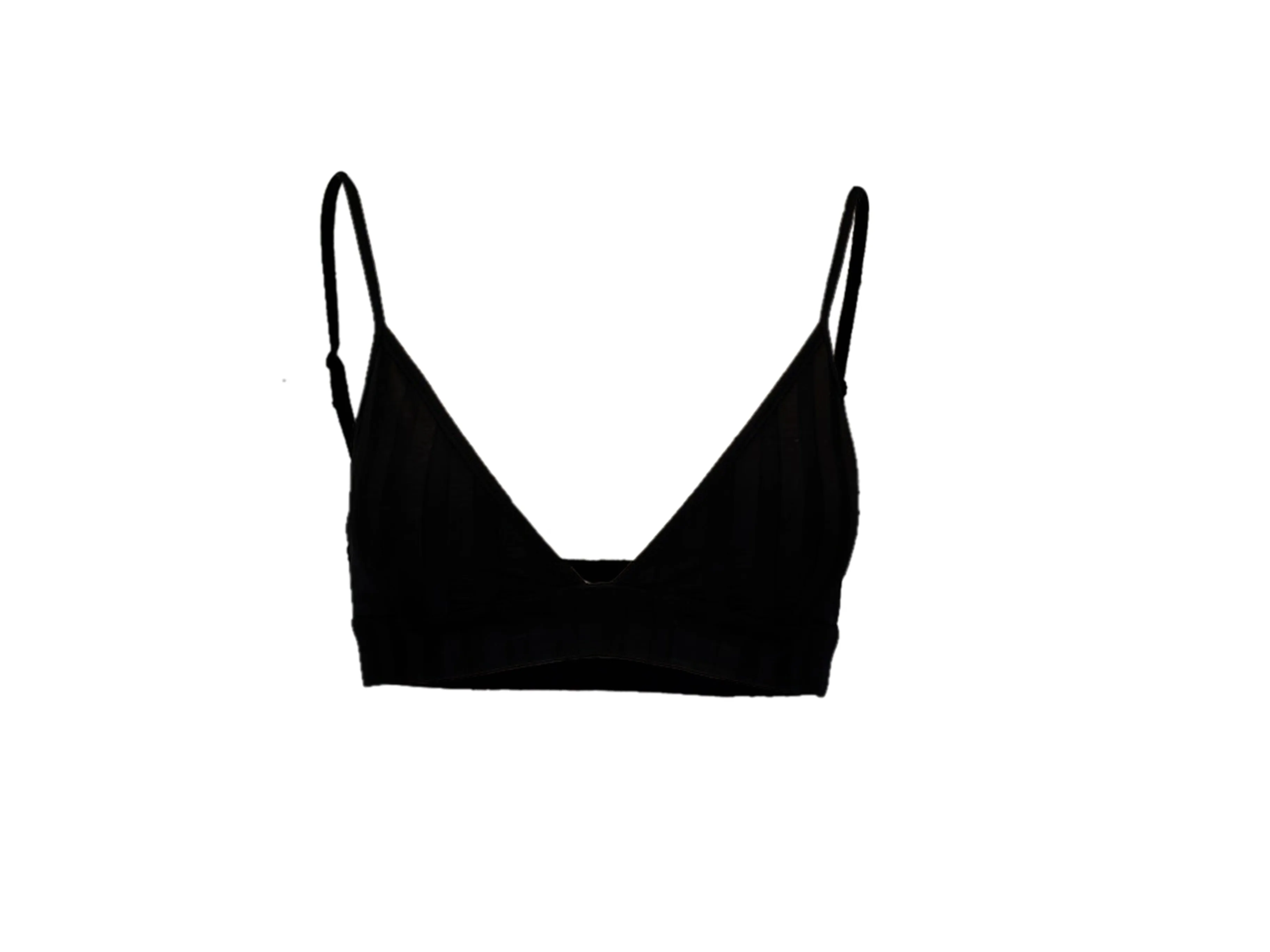 Black Jonathan Simkhai Rib Knit Bralette Size US S