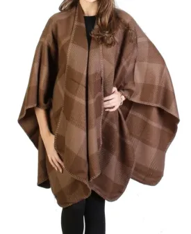 Brown Plaid Cape