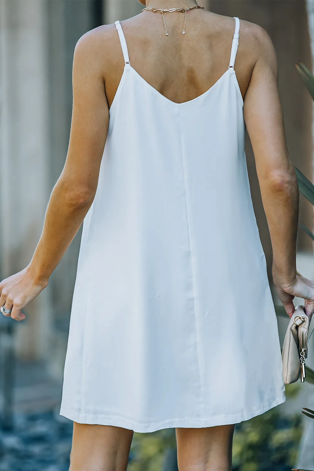 Buttoned Slip Dress