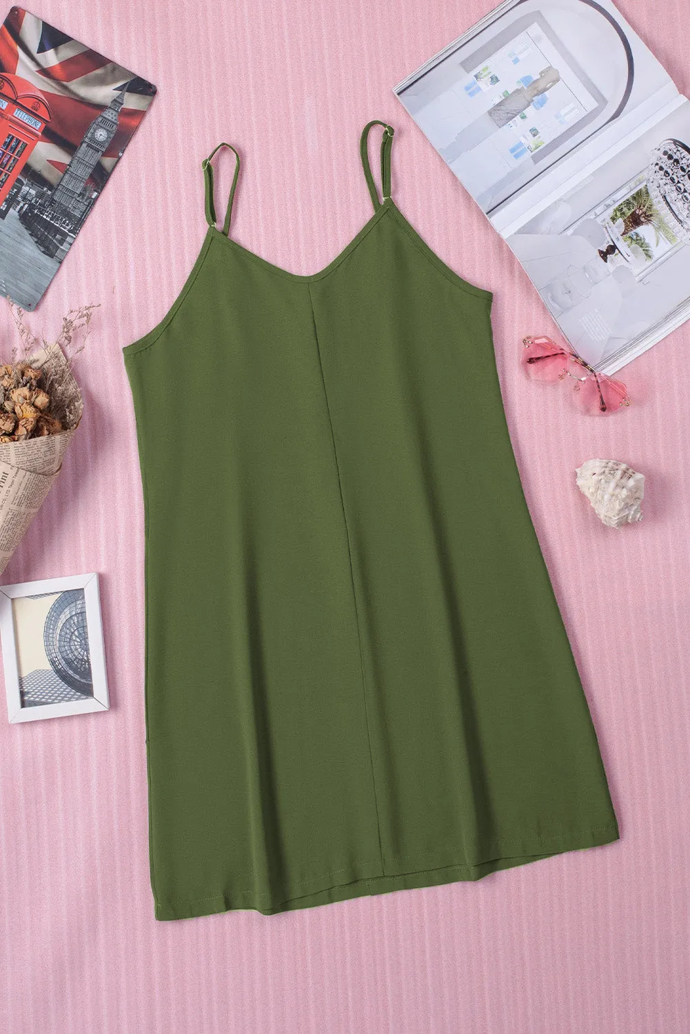 Buttoned Slip Dress