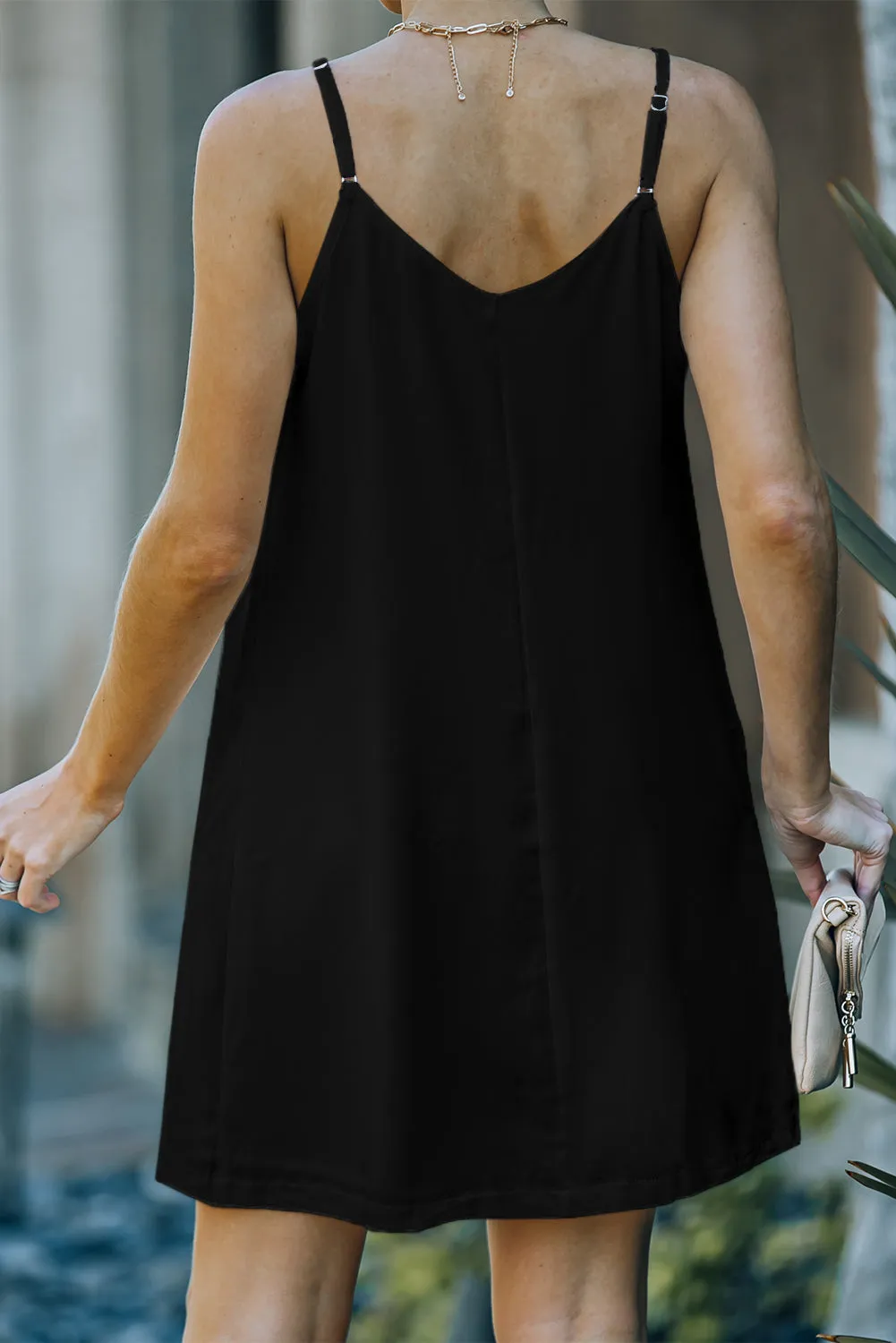 Buttoned Slip Dress