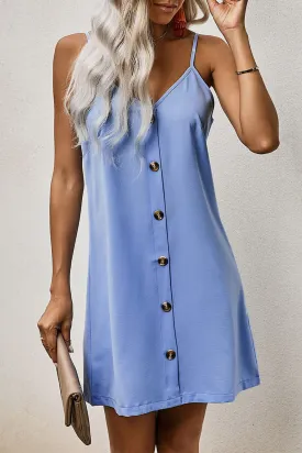 Buttoned Slip Dress