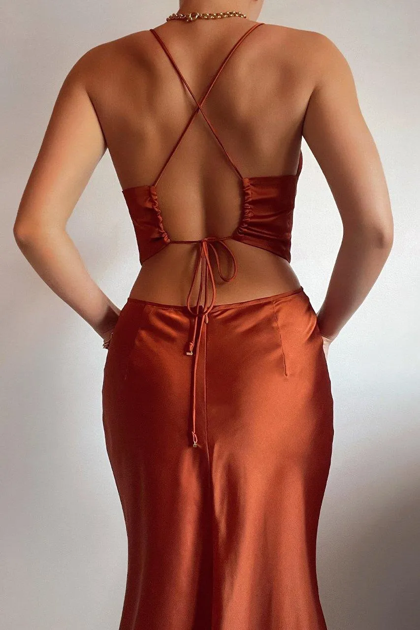 Charissa Slip Dress - Copper