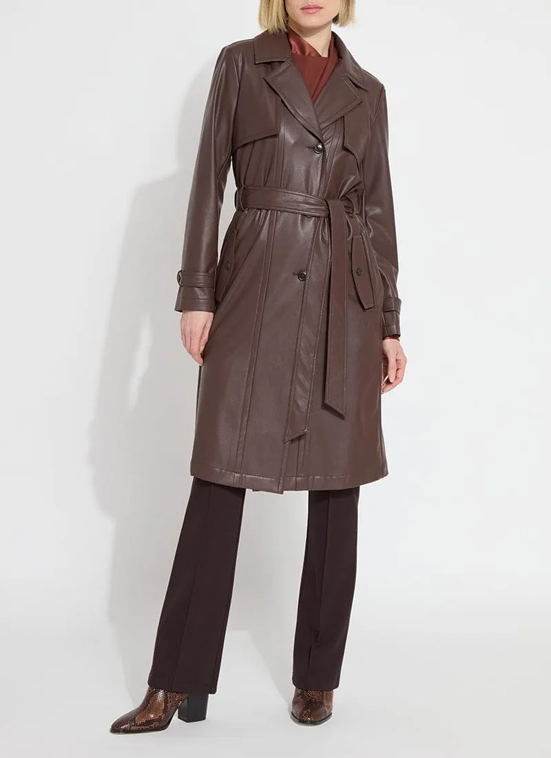 Cielo Vegan Leather Trench Coat