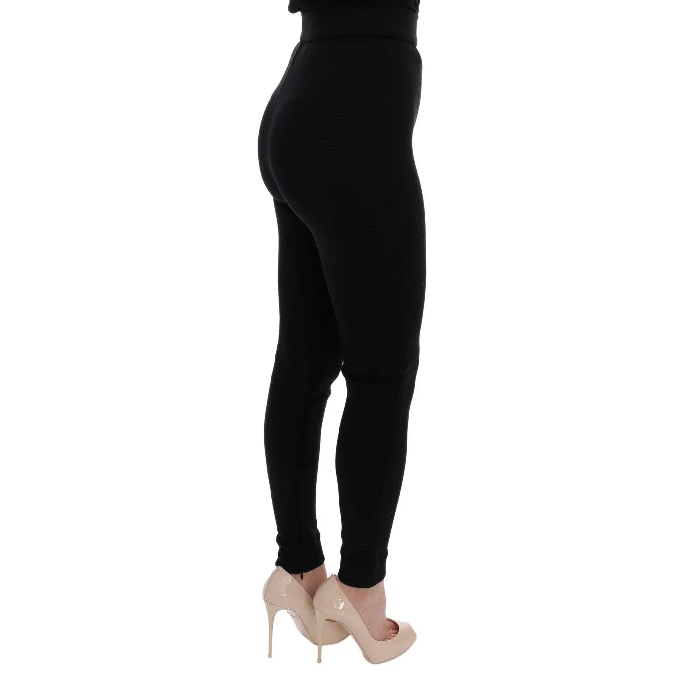 Dolce & Gabbana Elegant Black High Waist Stretch Tights