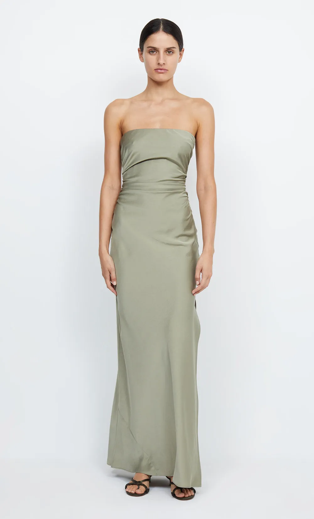 ETERNITY STRAPLESS MAXI DRESS - SAGE