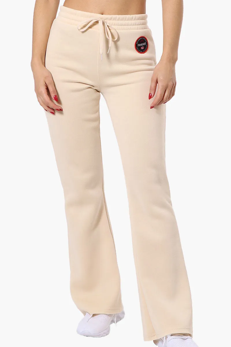 Fahrenheit Tie Waist Flared Sweatpants - Cream