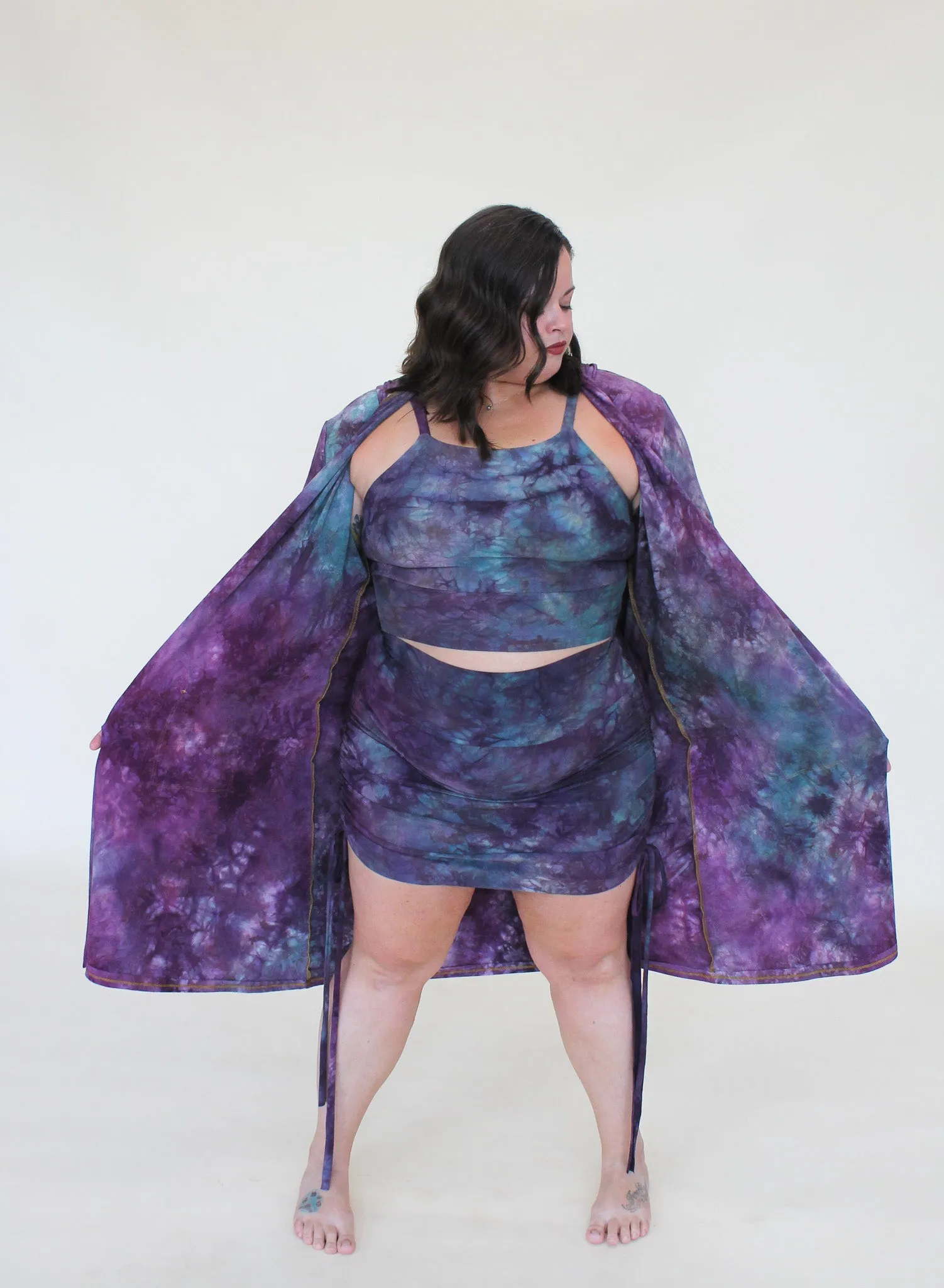 'Fluorite' Cinch Mini Skirt