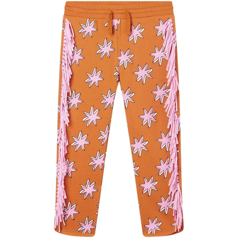 Girls Orange Cosmic Star Joggers