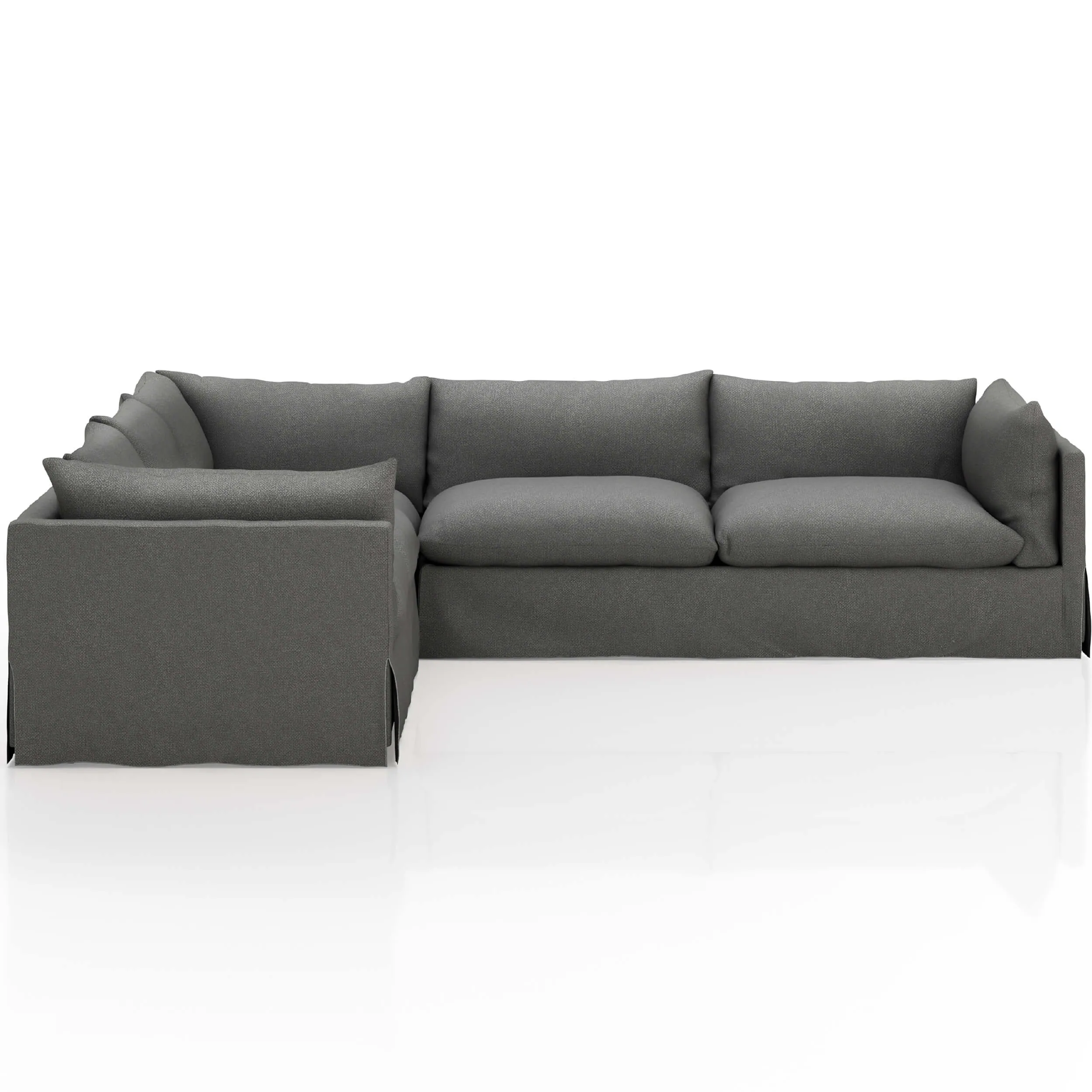 Habitat 3-Piece 122" Sectional, Fallon Charcoal