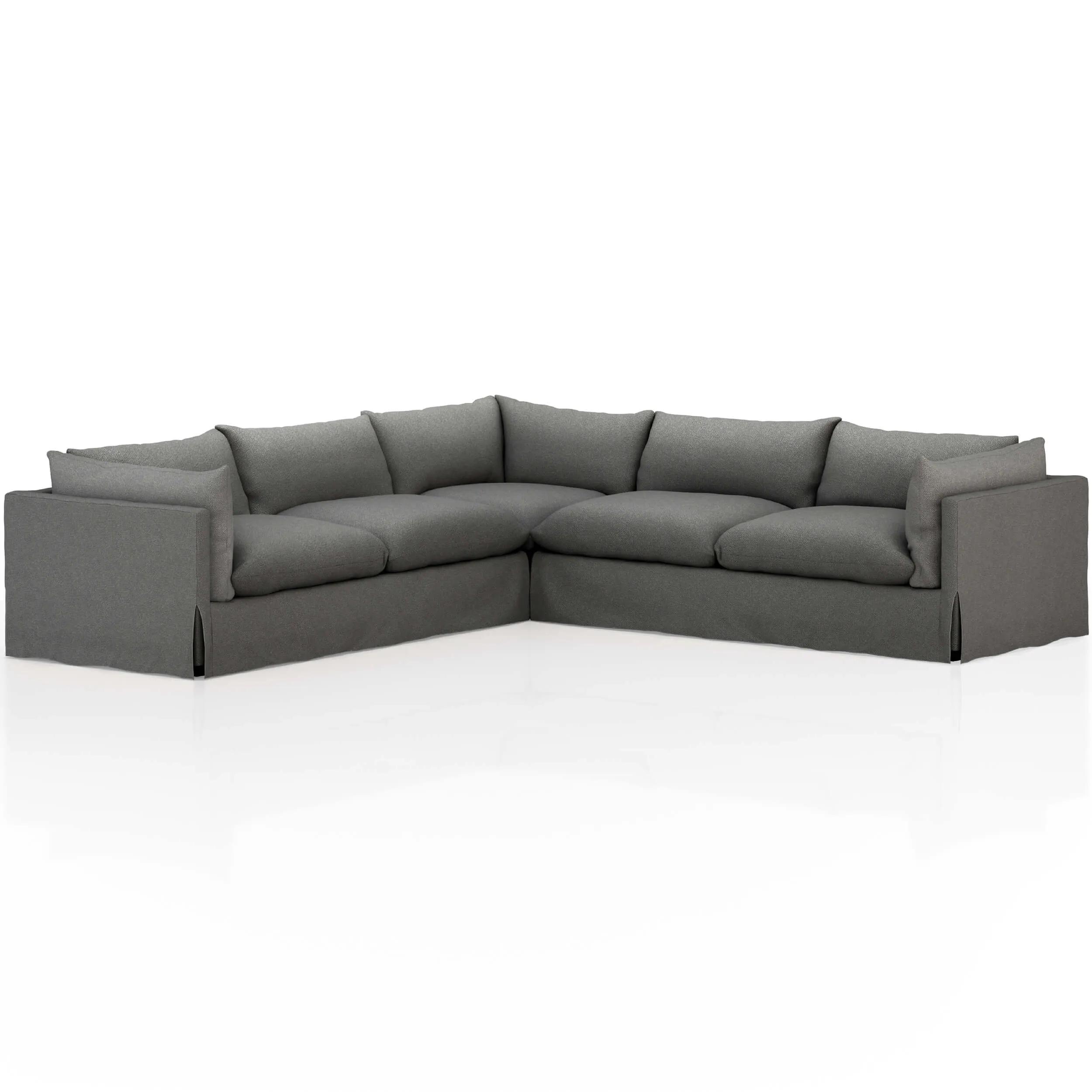 Habitat 3-Piece 122" Sectional, Fallon Charcoal