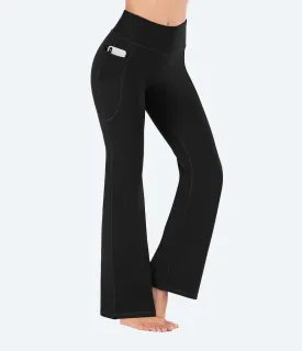 Heathyoga Bootcut Yoga Pants with Pockets - HY90