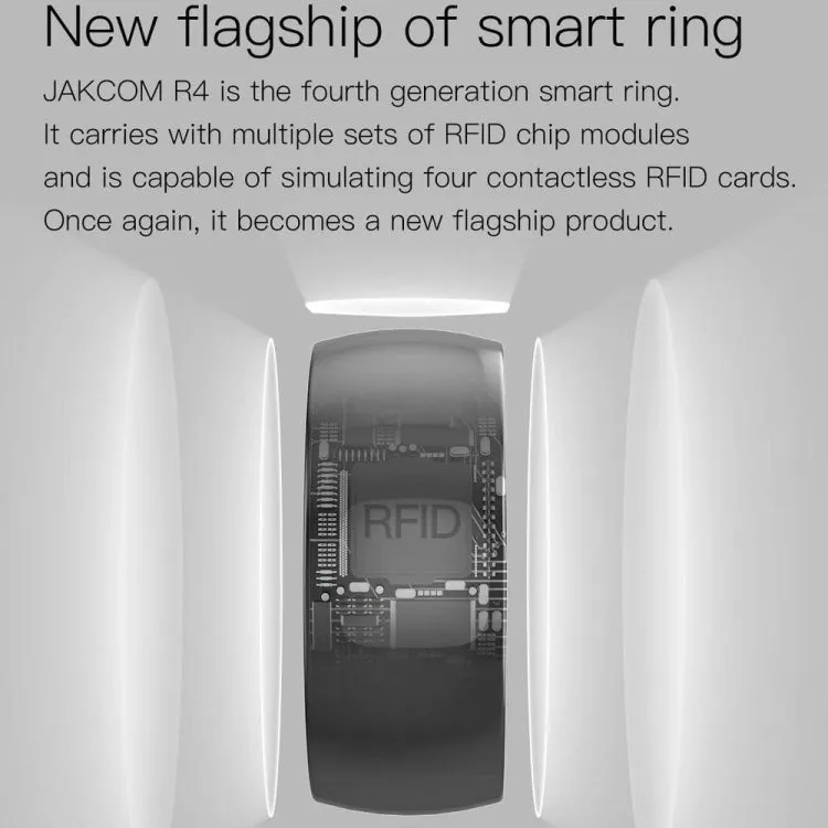 JAKCOM R4 Smart Ring Multifunctional Lord Of The Rings, Size: 57.1mm for Apple & Android(Number 8)