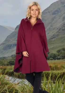 Jimmy Hourihan Claret Zippered Cape