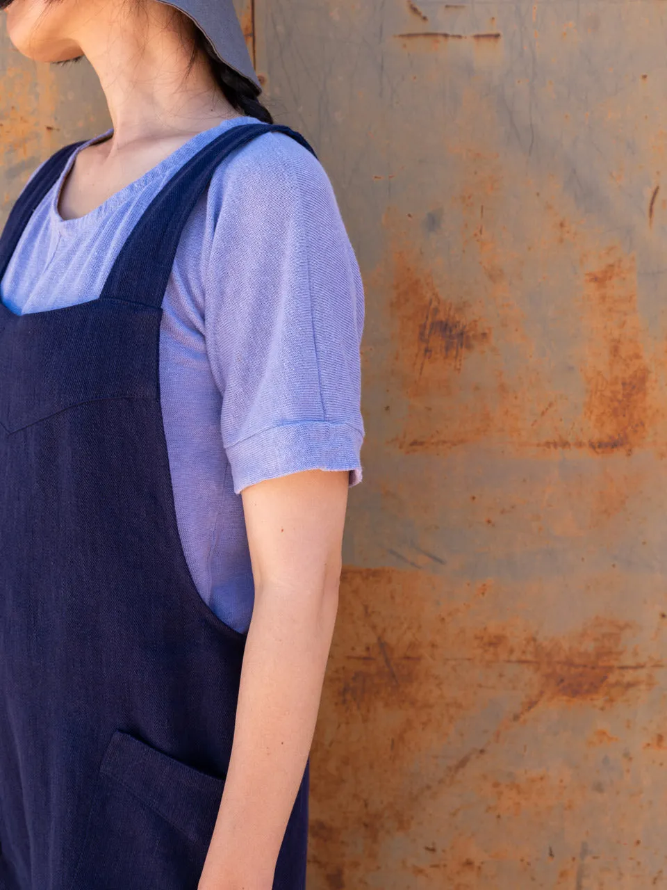 Mamiko Apron Dress - 100% Hemp - Indigo Denim (Women S-XL)