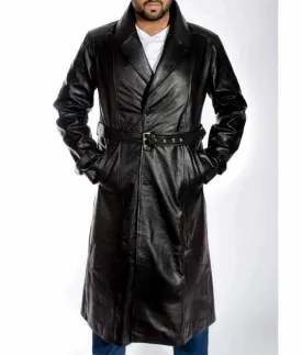 Men's Trench Coat | Mickey Rourke Sin City Leather Jacket