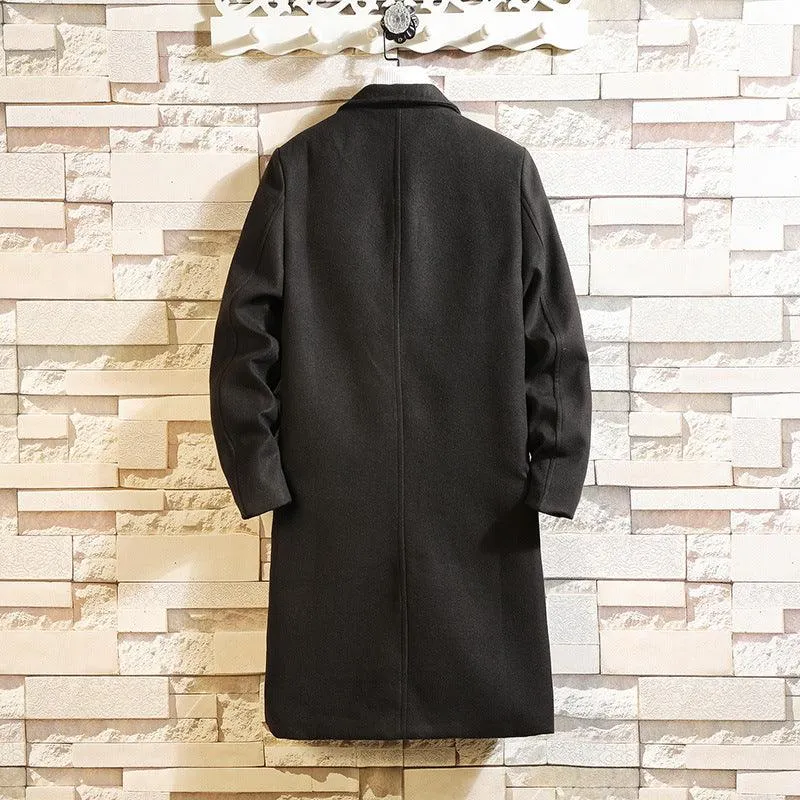 Men's woolen trench coat