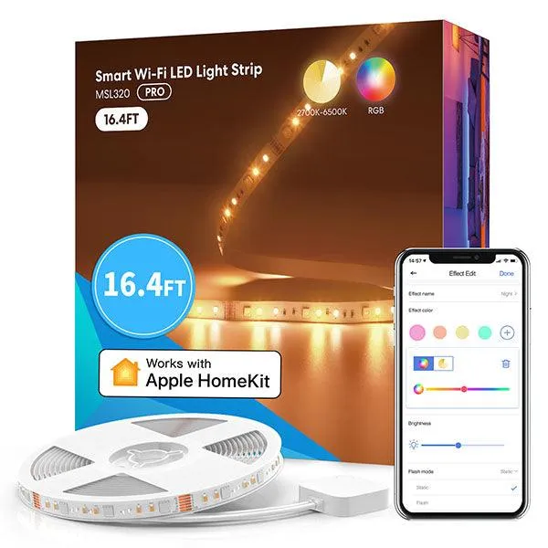 Meross Smart Wi-Fi Light Strip Pro With RGBW  5m-MA8E