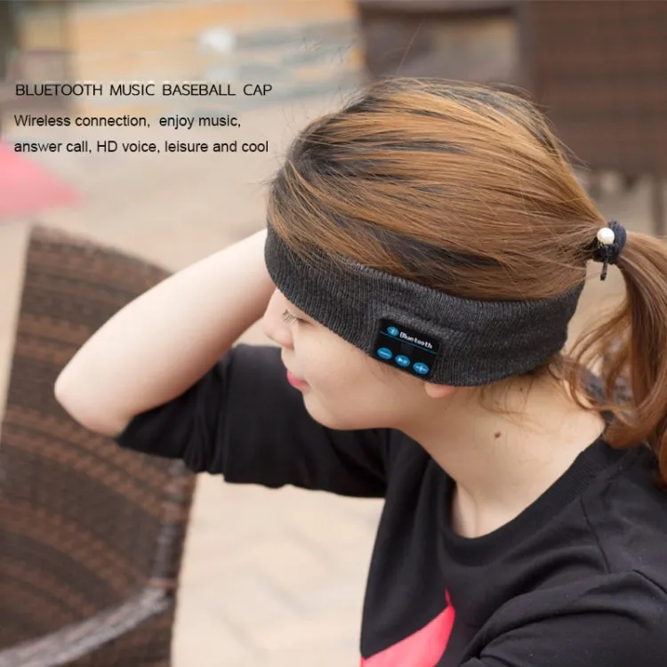 My-Call Bluetooth V5.0 Headsfree Sport Headband Music Headwear for iPhone 6 & 6s / iPhone 5 & 5S / iPhone 4 & 4S and Other Bluetooth Devices(Black)