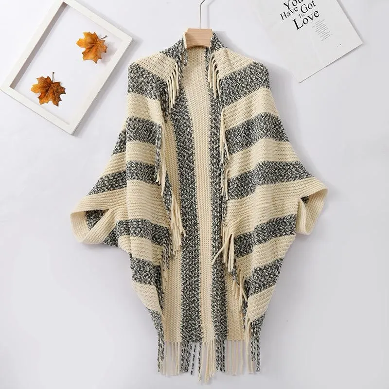 Pankh Arc Cardigan Fringe Open Front Kimono Cape