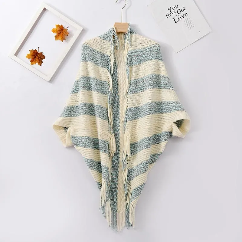 Pankh Arc Cardigan Fringe Open Front Kimono Cape