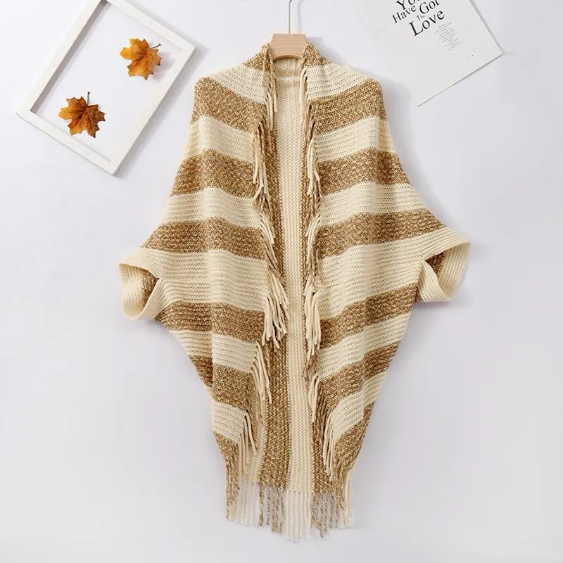 Pankh Arc Cardigan Fringe Open Front Kimono Cape