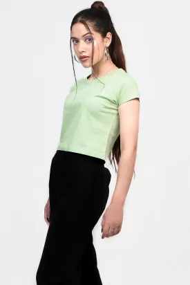 Pastel Green Crop Top