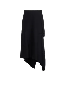 RY/W GABARDINE BACK SIDE LACE UP SKIRT