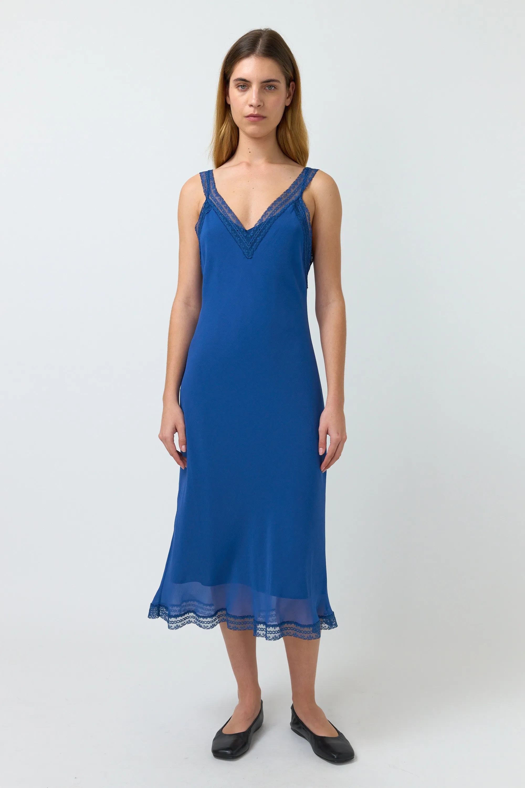 Selina Slip Dress - Marine