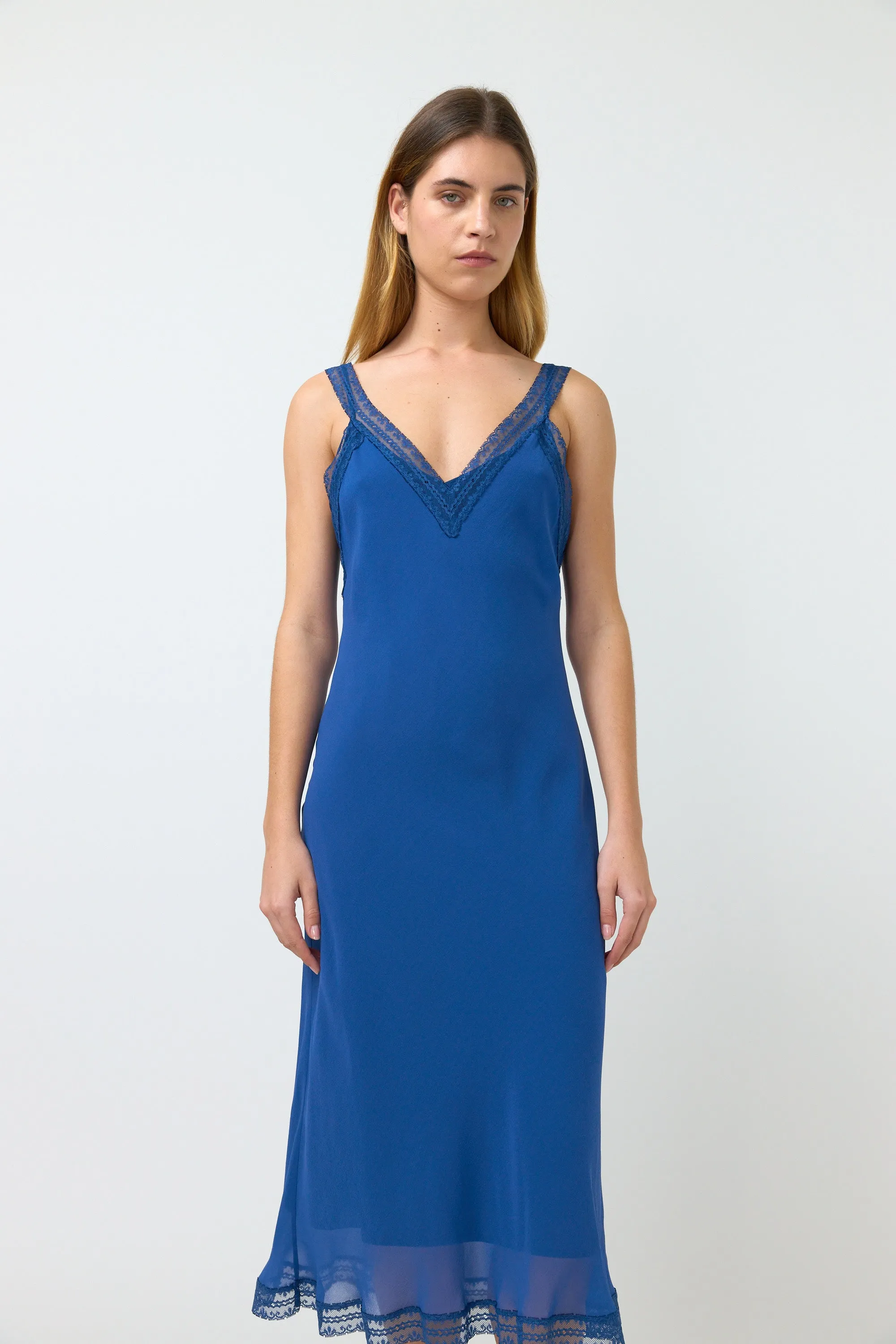 Selina Slip Dress - Marine