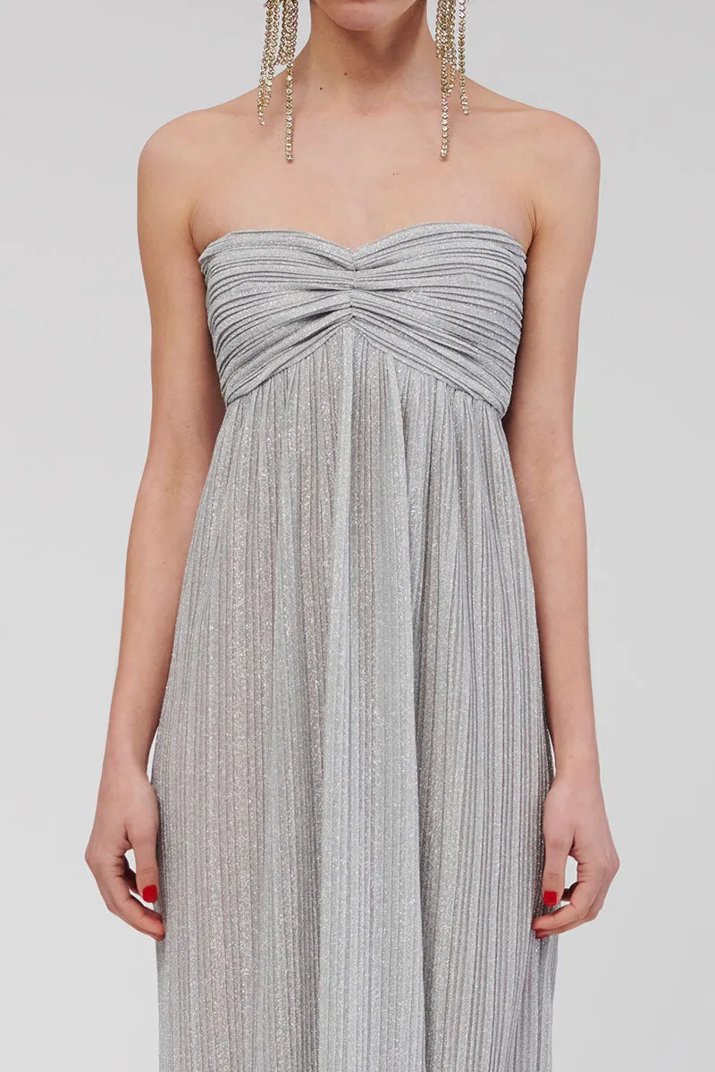 Stevie Bustier Maxi Dress - Silver