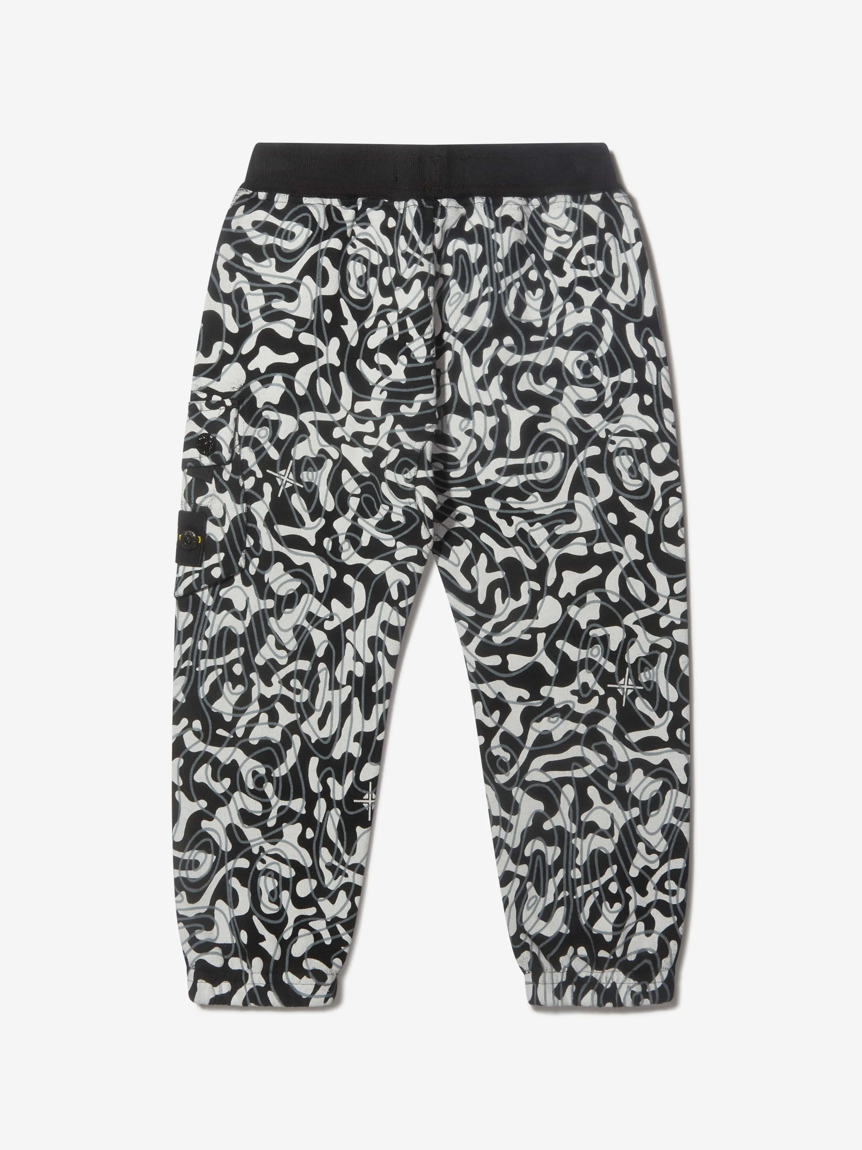 Stone Island Junior Boys Camouflage Print Joggers