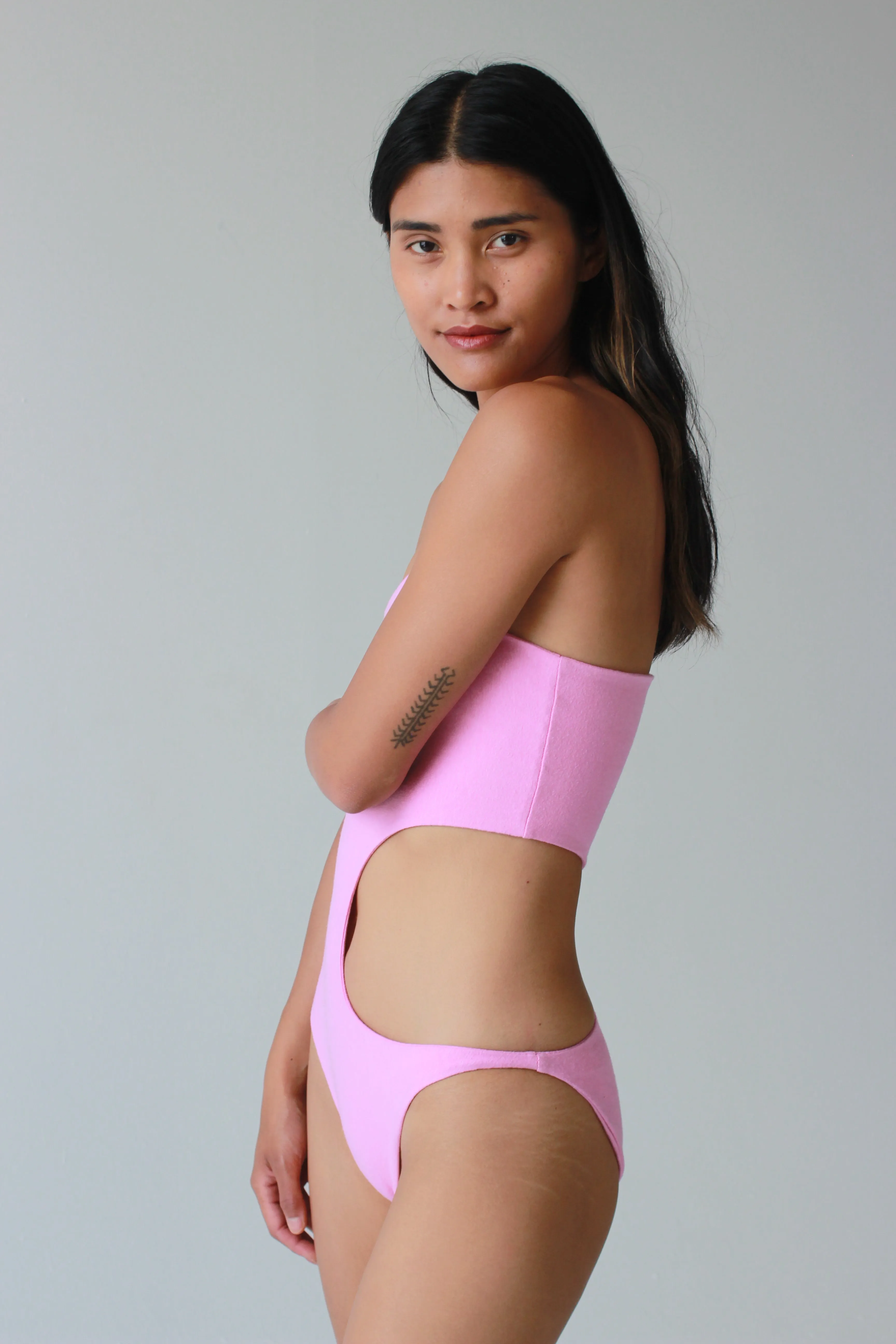 SWIRL ONE PIECE SWIMSUIT, CANDY SKY PINK