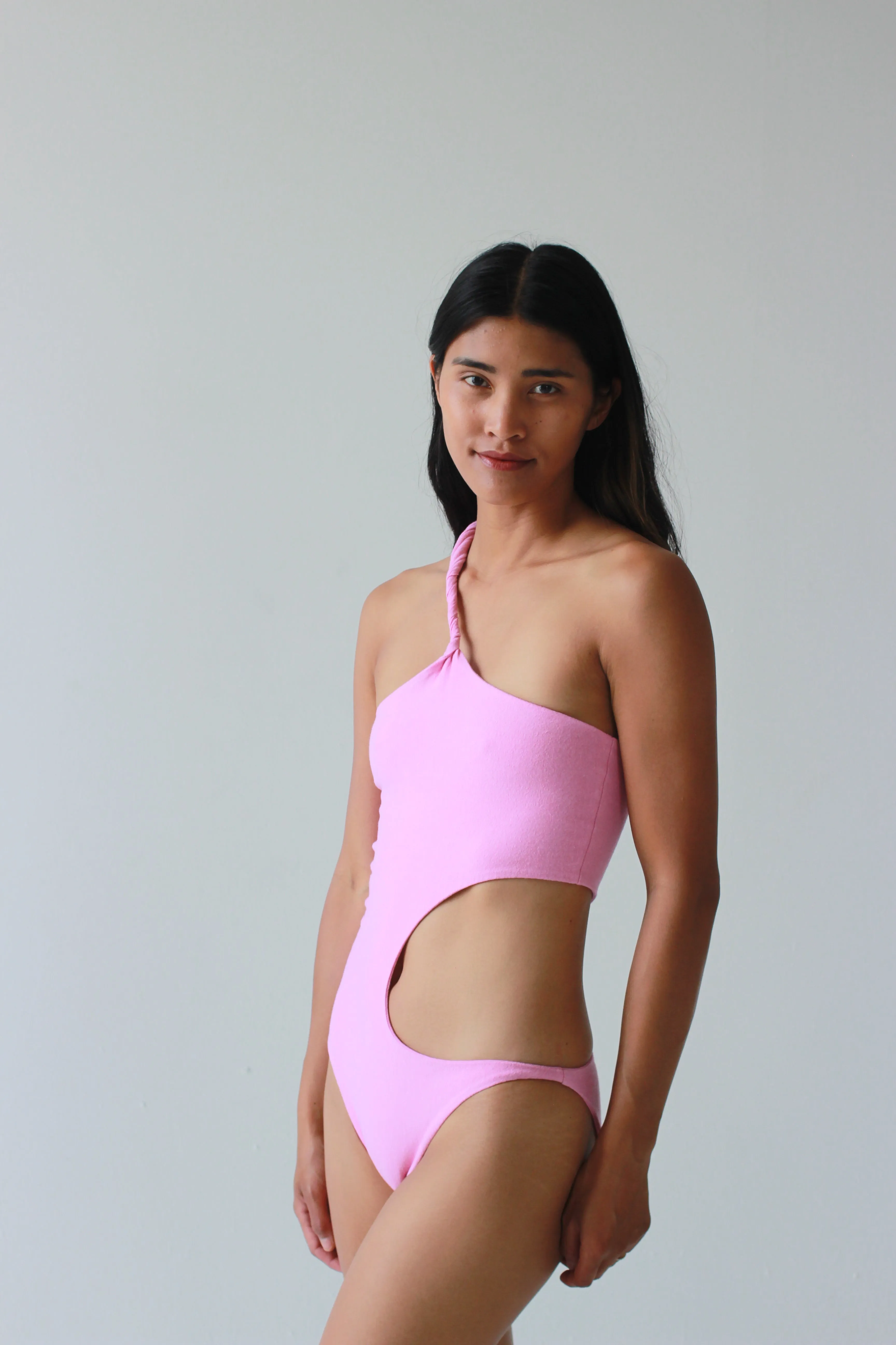 SWIRL ONE PIECE SWIMSUIT, CANDY SKY PINK