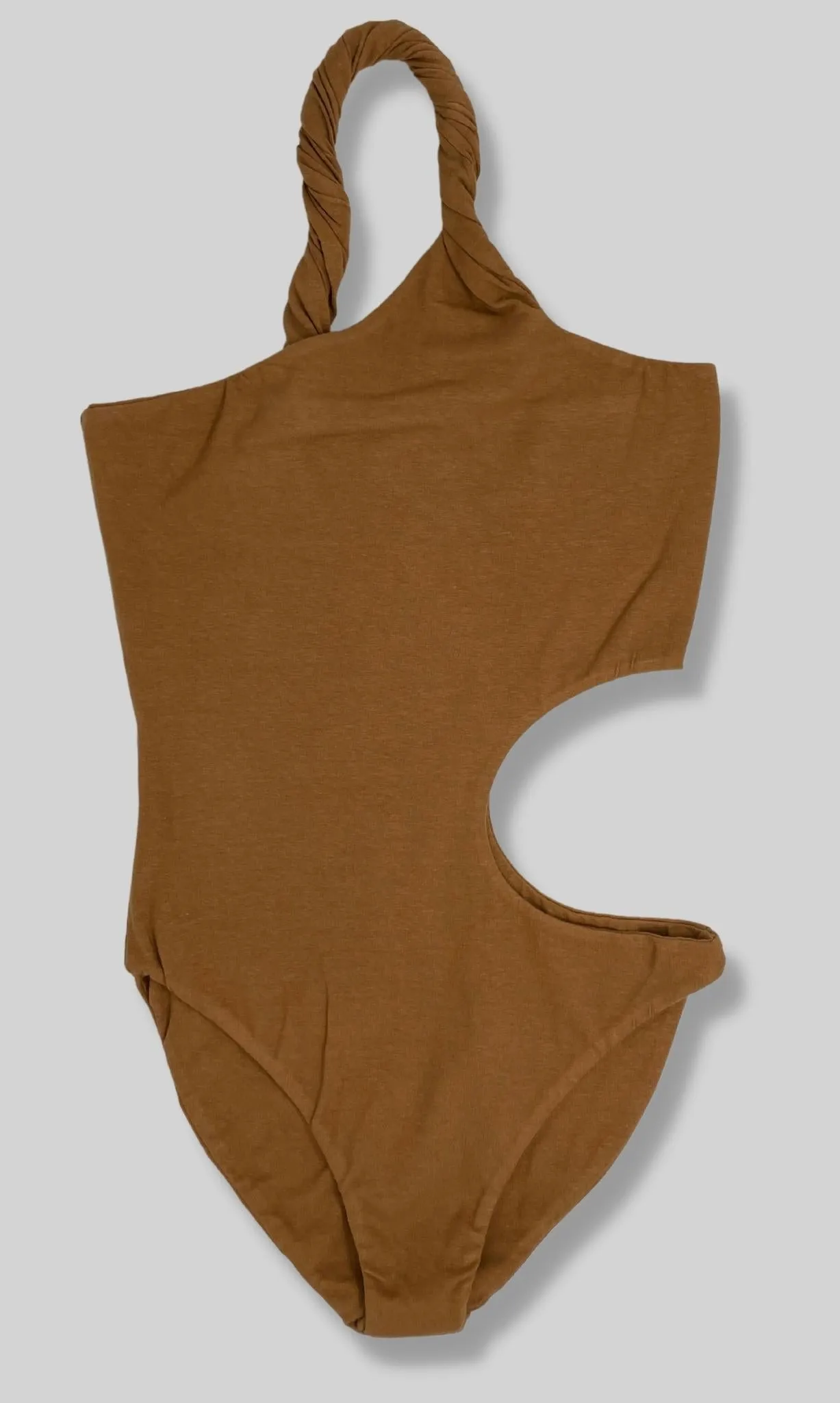 SWIRL ONE PIECE SWIMSUIT, TAN