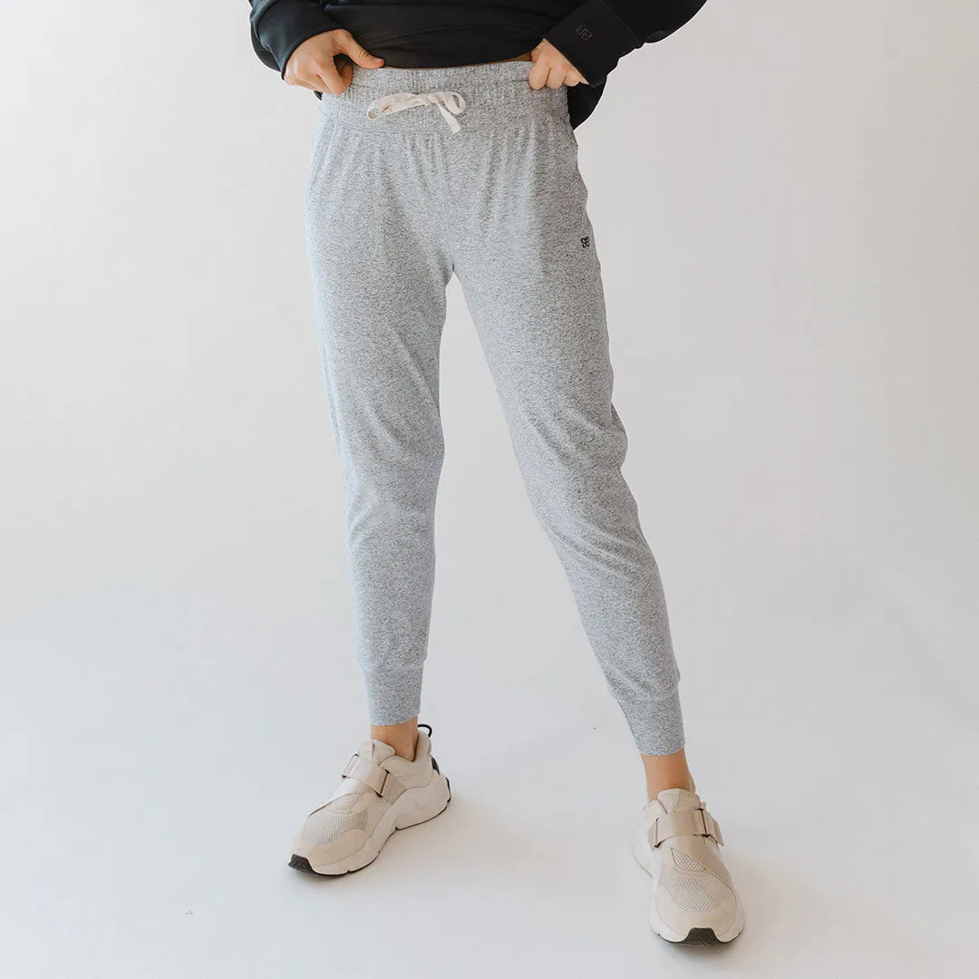 Travel Joggers, Heather Grey