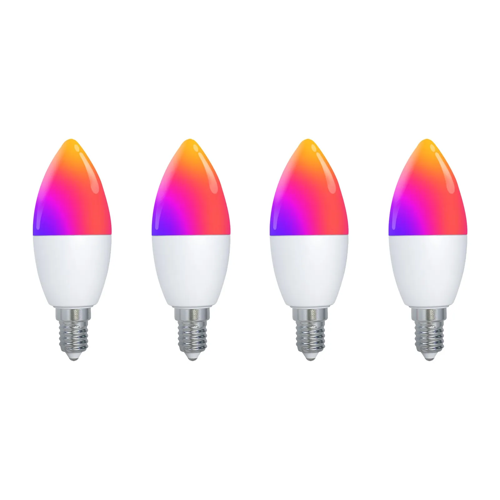 Tuya Matter WiFi Smart LED E14 Dimmable Light Bulbs 2700-6500K RGB