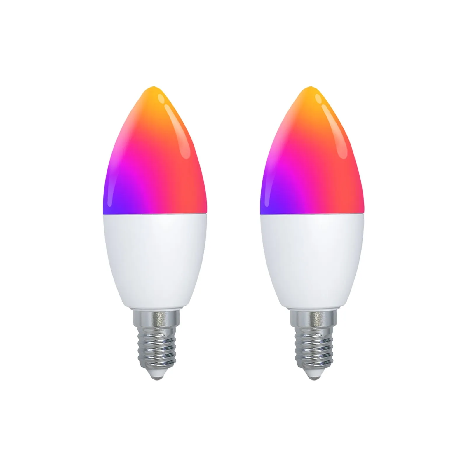 Tuya Matter WiFi Smart LED E14 Dimmable Light Bulbs 2700-6500K RGB