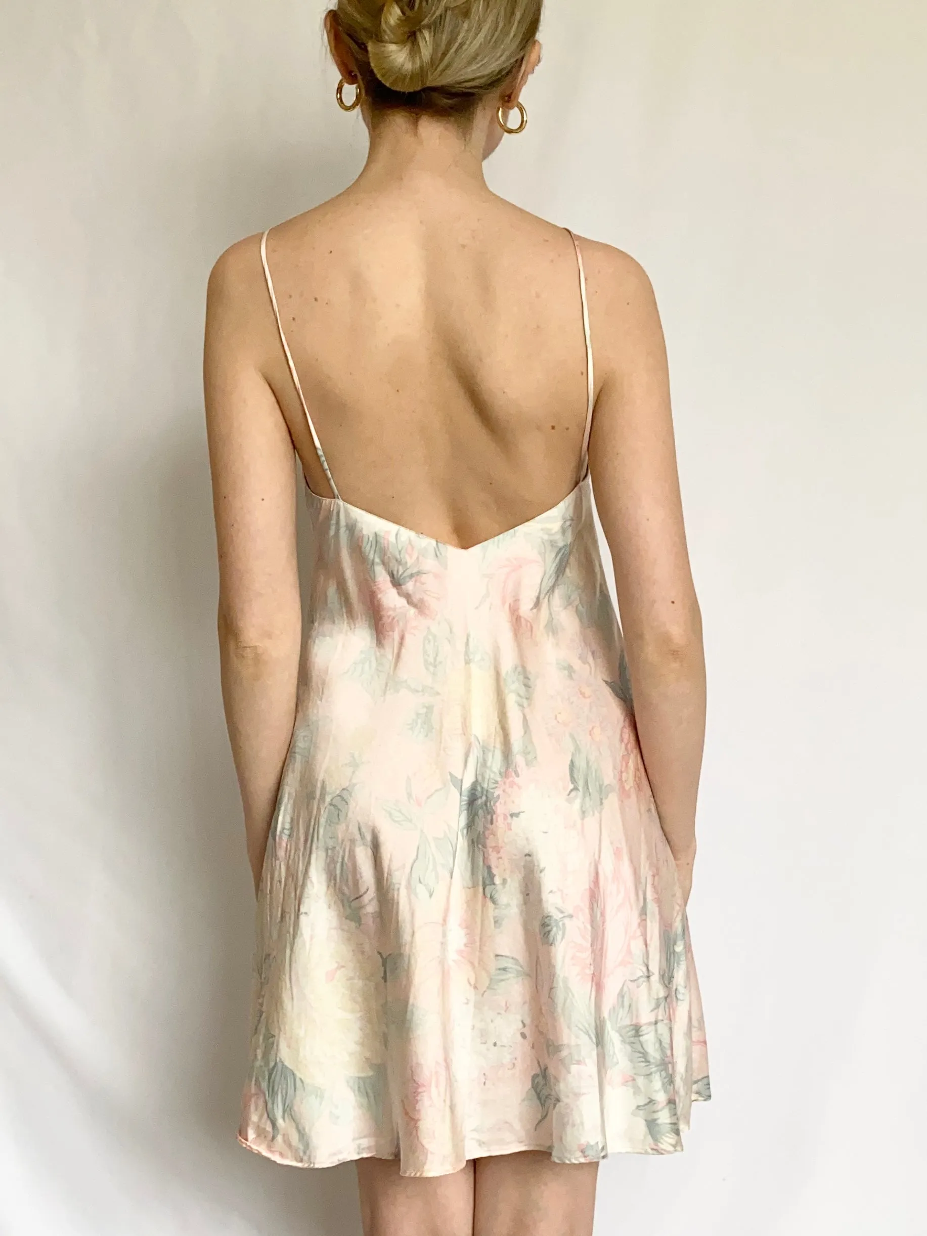 Victoria’s Secret Gold Label Pure Silk Pastel Slip Dress (P)