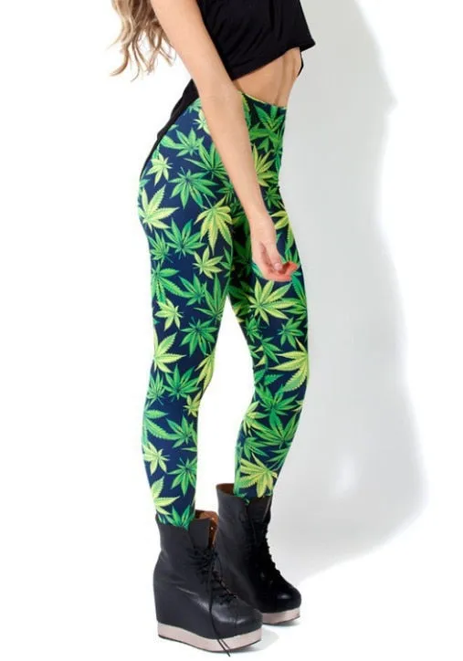 Weed Print Leggings