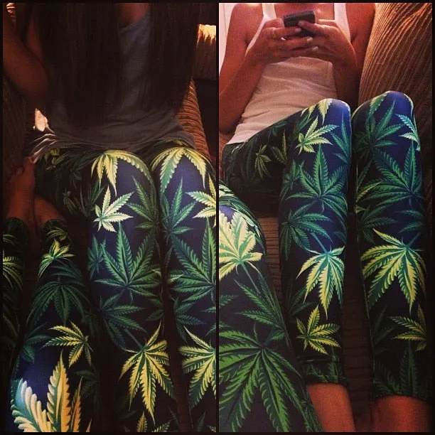 Weed Print Leggings