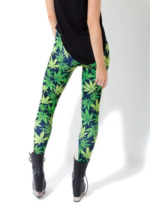 Weed Print Leggings