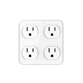 Wireless Wall Tap Smart Plug, Surge Protector, 4 Outlet Extender with 4 USB Charging Ports, Compatible with Alexa Google Assistant, no Hub Required (4 Outlets,4 USB Ports),ETL Certified