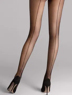 Wolford Individual 10 Back Seam Tights (Black)