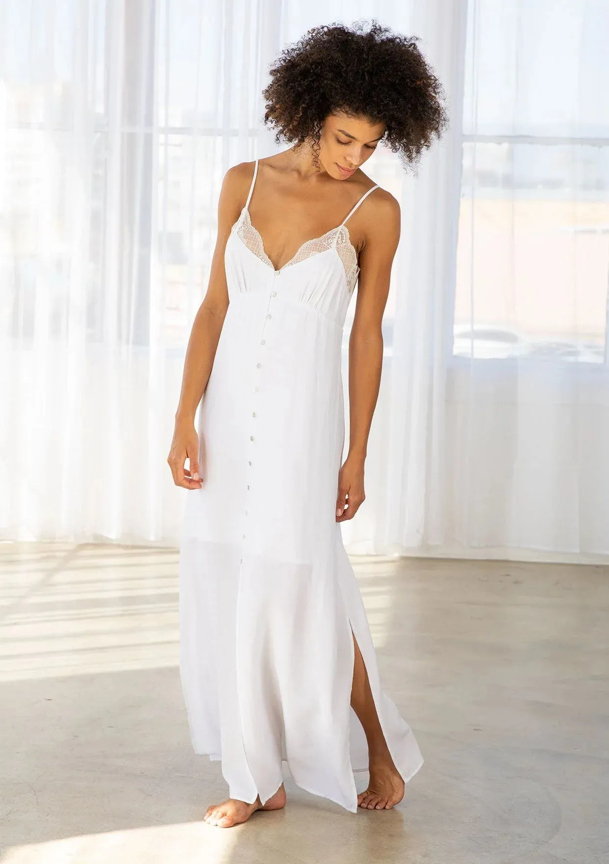 Women boho slip maxi dress