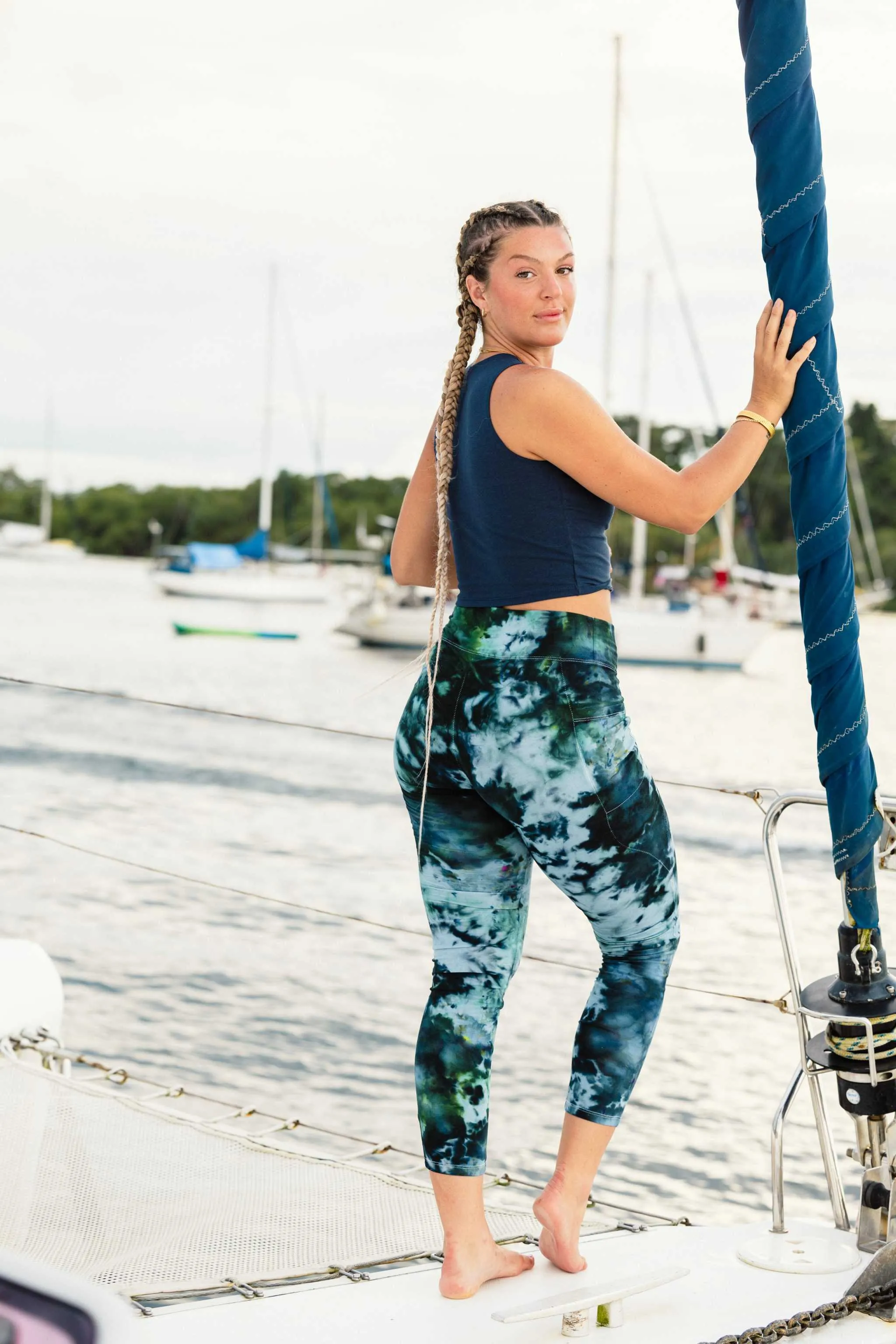 Women's Hemp Pocket Leggings - Tie Dye